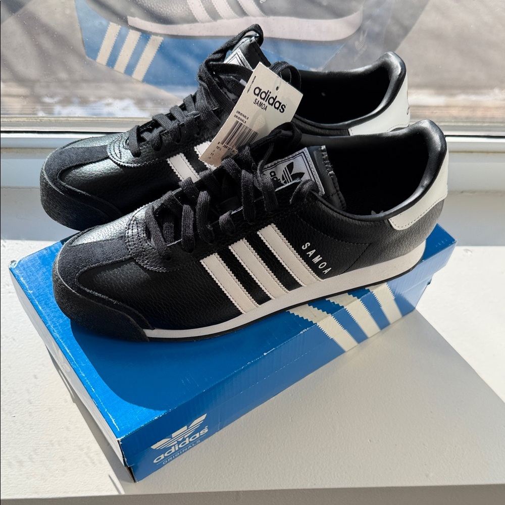 Adidas Classic Black and White Trainers